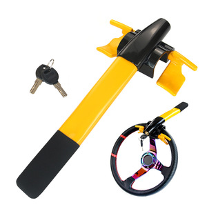 Nuevo Bloqueo Antirrobo para Volante de Coche en Forma de U de Acero Amarillo, Portátil, con 2 Llaves, Incluye Bloqueo para Cinturón de Seguridad para Camiones, SUVs y Furgonetas - Product Image 2