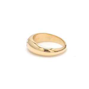 Anillo de banda estilo gitano de lujo chapado en rodio con diamante talla mina antigua de oro de 14k, grueso, apilable para boda, joyería fina, anillos al por mayor - Product Image 3
