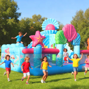 JOYSHINE Castello Gonfiabile a Forma <span class=keywords><strong>di</strong></span> Sirena 6m Certificato CE per Bambini, Design per Uso Commerciale Facile da Montare - Product Image 5