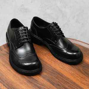 Chaussures décontractées de luxe pour hommes en cuir véritable, semelles antidérapantes, souples, respirantes, légères, personnalisables, automne - Product Image 5
