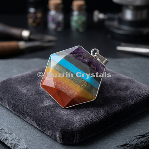 Pendentifs Pentagramme Chakra en Cristal de Quartz et Strass, Bijoux de Guérison Reiki pour l'Énergie Spirituelle et Accessoires de Méditation - Product Image 2