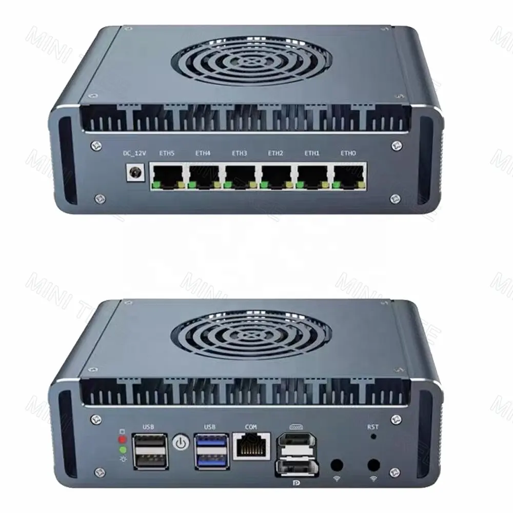 MiniTree 12 Gen i7 1265u i5 1235u Router Firewall I3 N305ES N100 Ddr5 6xi226-v 2.5g Lan industri Mini Pc Proxmox Esxi Server