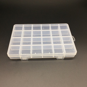 Plastic With Plastic Design Plastic Box Manufactory OEM Good Performance Clear 24 Grids Plastic Box With Belt Hook