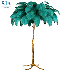 Villa Green <strong>pink</strong> Grew White Color Feather Tree <strong>Floor</strong> <strong>Lamp</strong> - Product Image 1