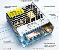 Alimentation à découpage DC 24V 2.5A 60W ultra-mince, transformateur AC-DC encastré CE RoHS pour l'automatisation industrielle et les bandes LED
