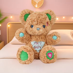 Coussin de canapé en peluche en forme d'ours de la série Baby Bubble Gum, rembourré en coton PP, rose, pour <span class=keywords><strong>dormir</strong></span> - Product Image 1