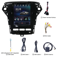 Navigation automobile Android à écran vertical de 9,7 pouces pour Ford Mondeo Zhisheng 2011 à 2015 avec caméra de recul