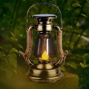 Factory Supply Outdoor Light Led Plastic Hanging Lantern Solar Lights Outdoor Vintage Led Oil Lantern Other Outdoor Furniture