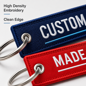 Portachiavi Personalizzato in Tessuto Ricamato a Doppia Faccia con Tema Anime Jet Tag, Gadget Promozionale - Product Image 2