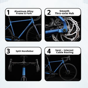 Vélo de route pour hommes Java RAPIDA, fabrication chinoise, bonne qualité, alliage d'aluminium, 14 vitesses, support OEM, frein à disque personnalisé, pédale ordinaire, 700c - Product Image 5