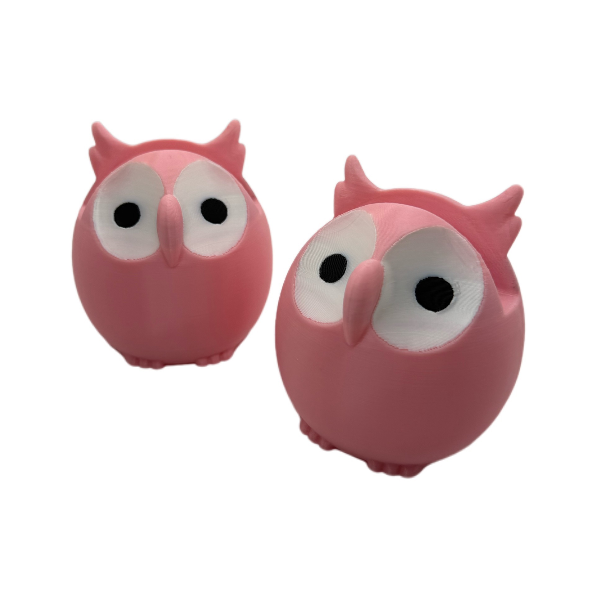 Hibou rose-8*8 cm