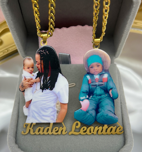 Uwin Tùy Chỉnh Hình Ảnh Mặt Dây Chuyền Thư Vòng Cổ Bộ Nhớ Đồ Trang Sức Thép Không Gỉ Thời Trang Phụ Nữ Người Đàn Ông Chuỗi - Product Image 2