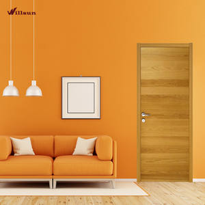 Moderne de haute Qualité Chêne Rouge Placage De <span class=keywords><strong>Bois</strong></span> Naturel Affleurant Porte Coupe-Feu Design à Bon Prix - Product Image 3