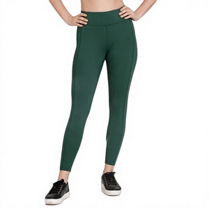 Great Fit Sports Women High Waist Breathable Solid Workout Spandex/Polyester Seamless Anti-Bacterial Thin <b>Leggings</b> Yoga Pants - Product Image 6