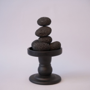 Boule de roches volcaniques diffuseur avec bougeoir - Product Image 4