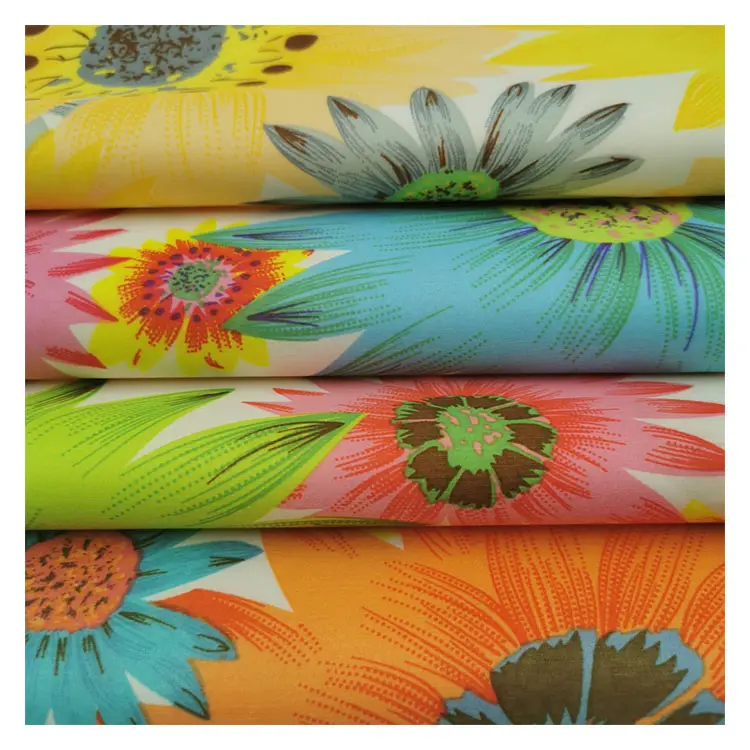 Yüksek kalite Shrink-dayanıklı alışveriş çantası malzeme moda çiçek baskılı kumaşlar kore kadife % 100% Polyester ev tekstili 32s