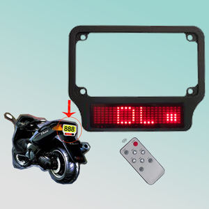 16.5X8.5cm 7X23pixel USA <span class=keywords><strong>Plaque</strong></span> de voiture LED éclairée pour <span class=keywords><strong>moto</strong></span> Cadre de licence LED avec télécommande - Product Image 3