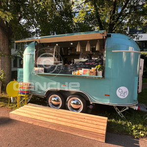 Camion de restauration rapide populaire américain 2026, chariot de nourriture de rue en plein air, camion à crêpes, grill, friteuse, table à vapeur avec vin - Product Image 6