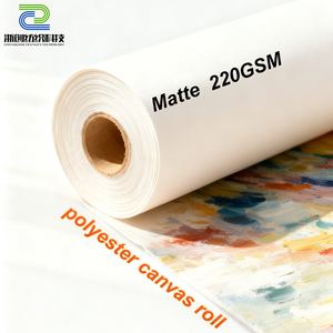 Sinh thái dung môi Matte Polyester vải cuộn nghệ thuật có thể in 220gsm in VảI Kéo dài vải cho in phun - Product Image 1