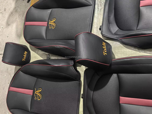 Fundas de asiento de coche de lujo personalizadas, de cuero y terciopelo, para Hilux Revo <span class=keywords><strong>Vigo</strong></span>, juego completo, para interior, 2006-2023 - Product Image 4