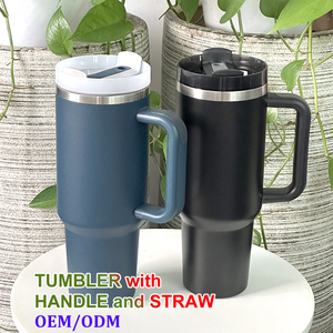 Tasse <span class=keywords><strong>isotherme</strong></span> portable personnalisée en acier inoxydable H2.0 40oz, avec poignée et paille, maintien au chaud 12h - Product Image 5