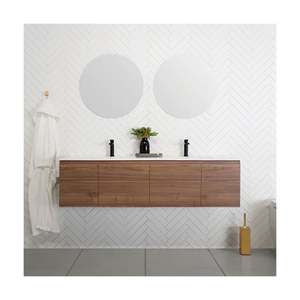 Mueble de Baño de Lujo Moderno con Lavabo de Pared y Encimera, Personalizable, en Venta al por Mayor - Product Image 1