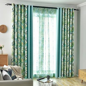<span class=keywords><strong>Tissu</strong></span> de rideau occultant <span class=keywords><strong>vert</strong></span> en <span class=keywords><strong>lin</strong></span> de style moderne avec imprimé triangulaire pour fenêtre de maison - Product Image 2