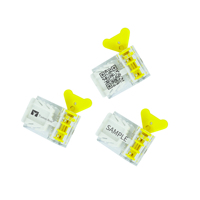 Sceau de sécurité en plastique YTMS030 jaune, tête papillon, corps unique, inviolable pour compteur et conteneur, avec logo