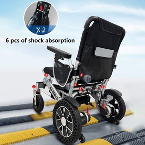 KSM-606Plus High Quality Ultimate Extra Large Folding Aluminum Alloy Electric Wheelchair 24V 350W 2 Motors 52cm Seat Width - Product Image 5
