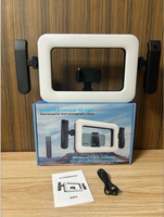 Anneau lumineux portable pour téléphone portable, idéal pour la photographie en direct, rechargeable, température de couleur réglable 2900-3100K, vidéo en un clic