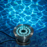 Projecteur de fontaine subaquatique DMX512 IP68 RGBW en acier inoxydable, durée de vie de 50 000 heures, dimmable pour fontaines musicales et jardins aquatiques