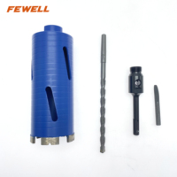 Soudé au laser 65*10*5T * 172 * G1/2 "BSP Thread Diamond Segmented Core Drill Bit Set pour la coupe à sec Granit, béton