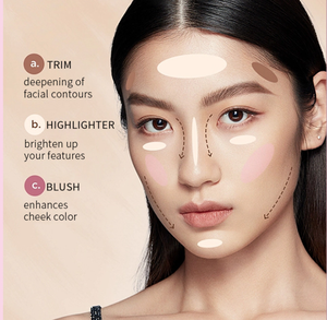 Venta al por mayor mejilla Etiqueta Privada paleta de rubor polvo prensado impermeable orgánico natural bronceador rubor resaltador paleta de contorno - Product Image 3