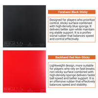 Caoutchouc de raquette de tennis de table Loki Rxton 1-T Train Fast Attack Loop Ping Pong, haute stabilité, OEM, rouge et noir