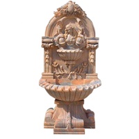 Fontaine de cascade murale en pierre Antique, Style européen, personnalisée, fournie par l'usine