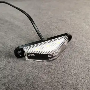 Luz de led para placa de licença para motocicleta, lâmpada triangular lm413