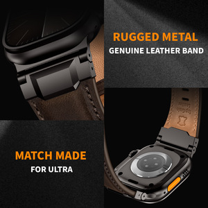 Correa de Cuero Genuino <span class=keywords><strong>Ultra</strong></span> Resistente y Duradera para Hombre, Compatible con <span class=keywords><strong>Apple</strong></span> <span class=keywords><strong>Watch</strong></span> 42/44/45/46/49 mm, Dropshipping Business Luxury Suitisbest - Product Image 4