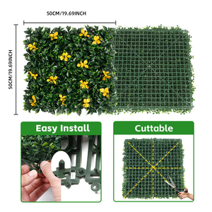 Clôture en feuilles d'herbe artificielle - Design moderne, matériau plastique résistant aux UV et respectueux de l'environnement pour l'aménagement paysager et l'utilisation en extérieur - Product Image 4
