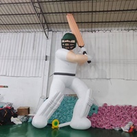 Mascotte gonflable de cricketer professionnel pour l'extérieur