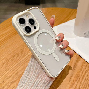 Coque transparente magnétique en acrylique de haute qualité avec de grands trous, antichoc, compatible avec iPhone 15/14 Pro Max - Product Image 6