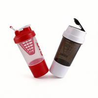 Gobelet à protéines multifonctionnel avec logo personnalisé, double compartiment, durable, portable, bouteille d'escalade pour le sport