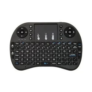 لوحة مفاتيح i8 بإضاءة خلفية إنجليزية روسية إسبانية ، لوحة لمس GHz لوحة مفاتيح لاسلكية محمولة لصندوق التلفزيون أندرويد X96