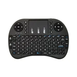 I8 Bàn Phím Backlit Tiếng Anh Nga Tây Ban Nha Không Khí Chuột 2.4Ghz Touchpad Cầm Tay Bàn Phím Không Dây Cho TV Box Android X96