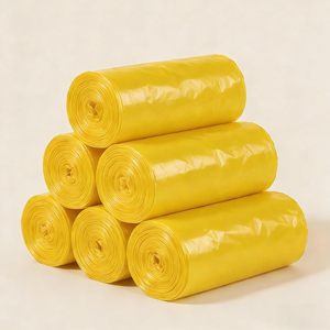 Huamaohengchun - Paquete de 22 Bolsas de Basura con Asas Laterales, sin Perfume, Negras y Amarillas, de LDPE, para Baño, Cocina, Dormitorio, Sala de Estar - Product Image 6