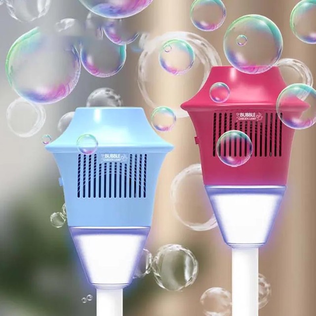 Summer Streetlight Electric LED Bubbles Flashing Automatic Bubble Machine With Music Toys Garden Lamp Bubble Toy for Kids
