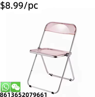 Chaise pliante moderne en acier pour réunion confortable en intérieur