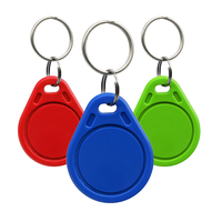 Porte-clés RFID programmable et réinscriptible en ABS 125Khz 13.56Mhz, mini-étiquette NFC avec puce 1K pour hôtel et maison, compatible T5577 Em4305