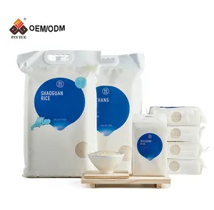 Custom Wholesale Logo Printed Rice Bags 5 Kg Biodegradable 1Kg 2Kg 5Kg 10Kg Vacuum With Handle Plastic Rice Packaging Bag
