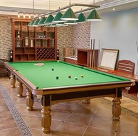 China Venta superior Nuevo diseño 12ft Tamaño estándar Star Tournament Juegos de calidad Jugar mesa de billar con calentador y accesorios gratuitos