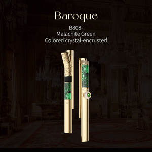 Kunci pintar kustom mewah baru 2025 | Seri Baroque B808 24K kristal berwarna emas kuningan kristal Malachite hijau buatan tangan Wi-Fi - Product Image 5